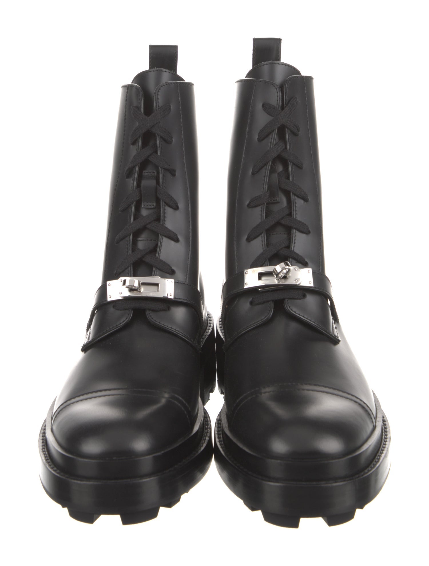 Hermès Funk Calfskin Combat Boots